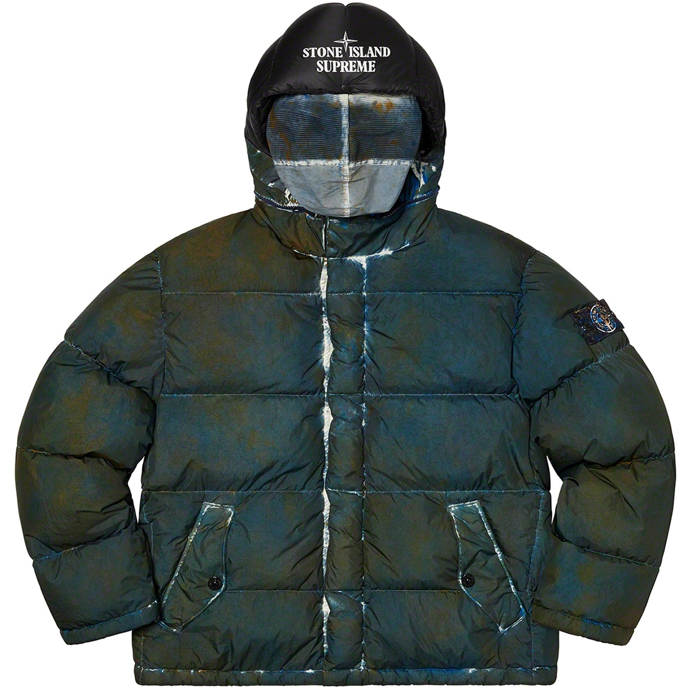 Supreme®/Stone Island® Painted Camo Crinkle Down Jacket view 3
